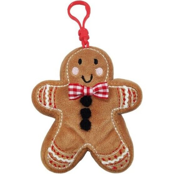 Gingerbread Plush Keychain Holiday Christmas Gift 4" New Sealed - Picture 1 of 3